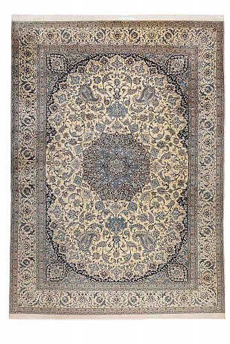 HANDMADE CARPET PERSIAN NAIN 4,21X3,07 BY HABIBIAN WOOL/SILK handmade carpet