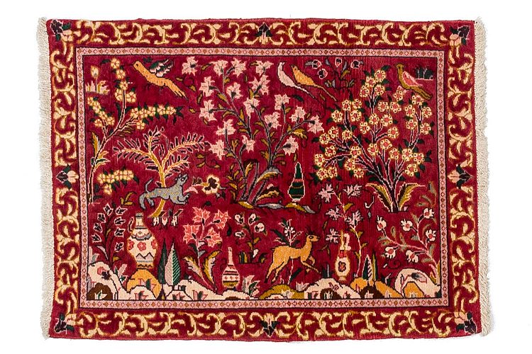 HANDMADE CARPET KASHAN ANTIQUE 0,83X0,63 handmade carpet
