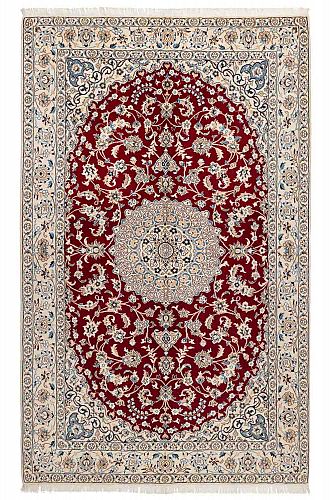 HANDMADE CARPET PERSIAN NAIN 2.45X1,52 WOOL-SILK handmade carpet