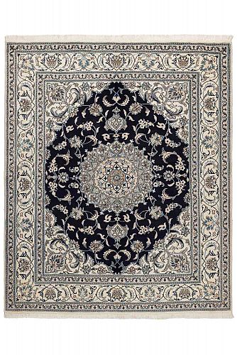 HANDMADE CARPET PERSIAN NAIN 2,37X1,98 WOOL-SILK handmade carpet