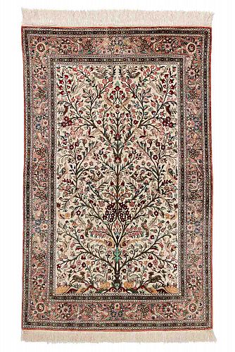 HANDMADE CARPET PERSIAN GOM SILK 1,62X1,02 COLLECTIVE handmade carpet