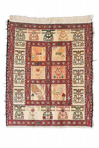 HANDMADEPERSIAN KILIM WOOL-SILK 0,94x0,77 SPECIAL handmade carpet