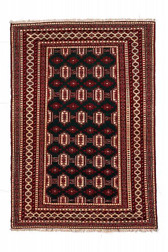 HANDMADE CARPET PERSIAN TORKAMAN WOOL-SILK 1,82x1,30 handmade carpet