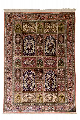 HANDMADE CARPET GOM SILK 3,50X2,44 SIGNED BY SHAFII handmade carpet