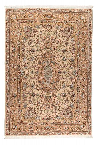 HANDMADE CARPET PERSIAN TABRIZ 40 RAJ WOOL-SILK handmade carpet