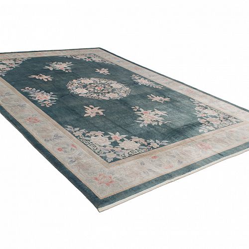 HANDMADE CARPET CHINESE VINTAGE SILK 2,96X2,08