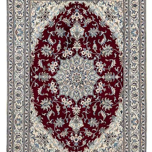 HANDMADE CARPET PERSIAN NAIN 2,36X1,63 WOOL-SILK