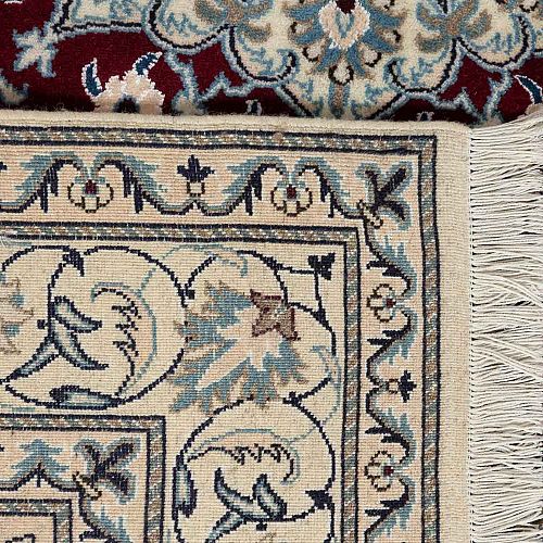 HANDMADE CARPET PERSIAN NAIN 2,36X1,63 WOOL-SILK