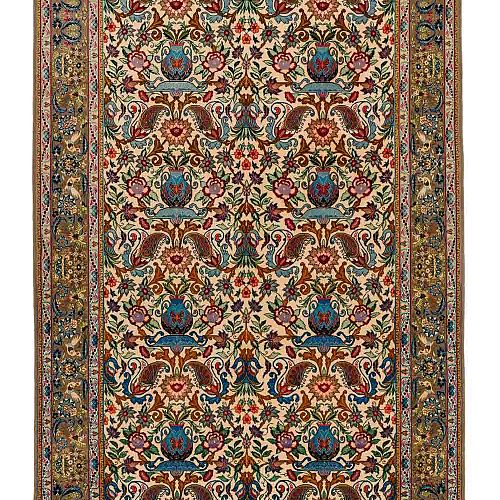 ΧΕΙΡ. ΧΑΛΙ ESFAHAN ΠΕΡΣΙΚΟ ΜΑΛΛΙ/ΜΕΤΑΞΙ 2,18X1,45 ΜΕ ΥΠΟΓΡΑΦΗ EMADI