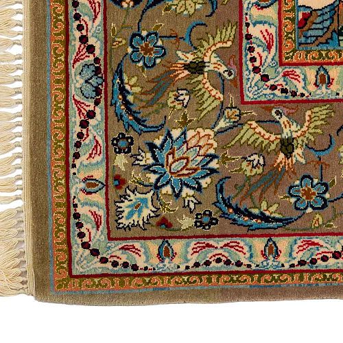 ΧΕΙΡ. ΧΑΛΙ ESFAHAN ΠΕΡΣΙΚΟ ΜΑΛΛΙ/ΜΕΤΑΞΙ 2,18X1,45 ΜΕ ΥΠΟΓΡΑΦΗ EMADI