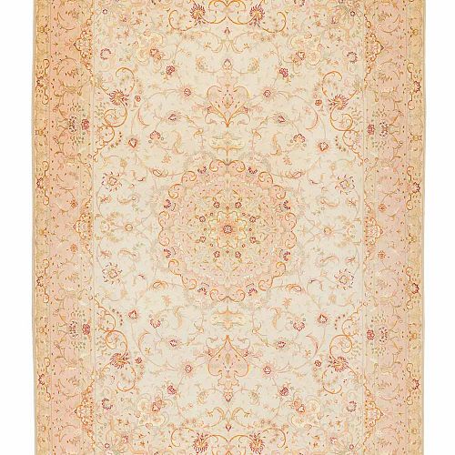 HANDMADE TABRIZ CARPET 70 RAJ WOOL/SILK 3,00X2,00 SIGNED BY OLIJAH