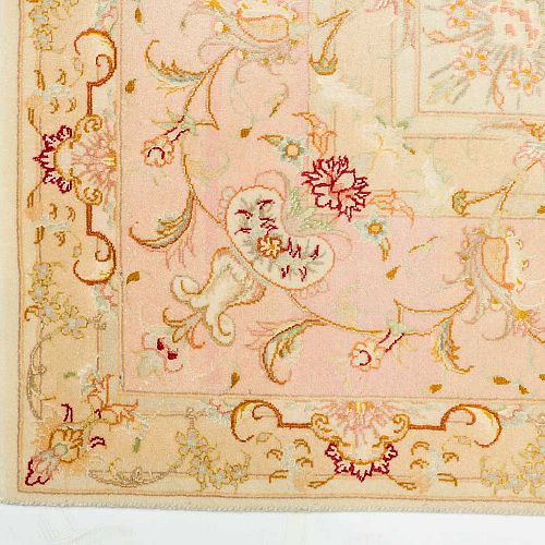 HANDMADE TABRIZ CARPET 70 RAJ WOOL/SILK 3,00X2,00 SIGNED BY OLIJAH