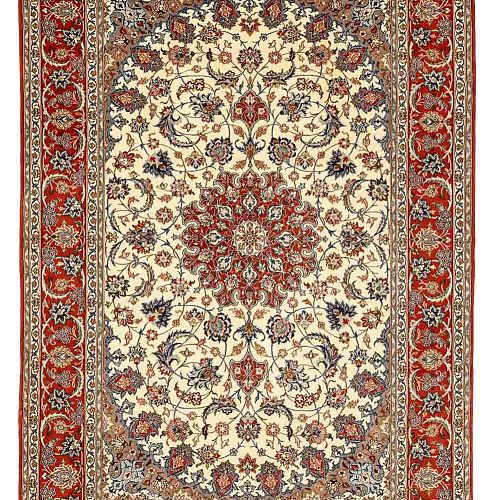 HANDMADE PERSIAN ESFAHAN CARPET 2,20X1,52 SIGNED BY SERAFIAN COLLECTIVE
