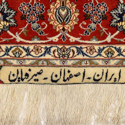 HANDMADE PERSIAN ESFAHAN CARPET 2,20X1,52 SIGNED BY SERAFIAN COLLECTIVE