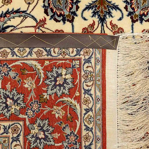 HANDMADE PERSIAN ESFAHAN CARPET 2,20X1,52 SIGNED BY SERAFIAN COLLECTIVE