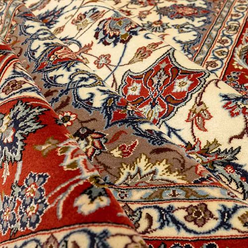 HANDMADE PERSIAN ESFAHAN CARPET 2,20X1,52 SIGNED BY SERAFIAN COLLECTIVE