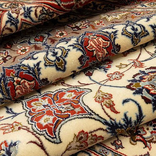HANDMADE PERSIAN ESFAHAN CARPET 2,20X1,52 SIGNED BY SERAFIAN COLLECTIVE