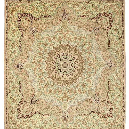 HANDMADE PERSIAN ESFAHAN CARPET 2,43X2,12 SIGNED BY AMINI COLLECTIVE