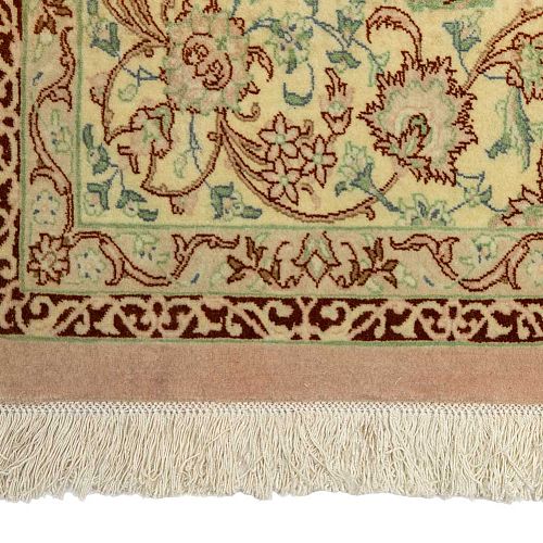 HANDMADE PERSIAN ESFAHAN CARPET 2,43X2,12 SIGNED BY AMINI COLLECTIVE