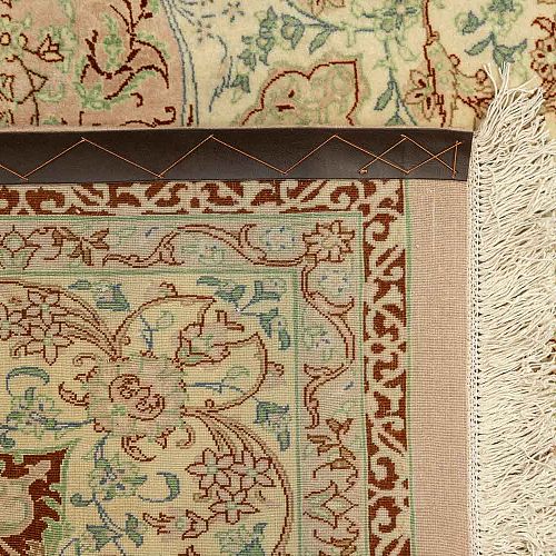 HANDMADE PERSIAN ESFAHAN CARPET 2,43X2,12 SIGNED BY AMINI COLLECTIVE