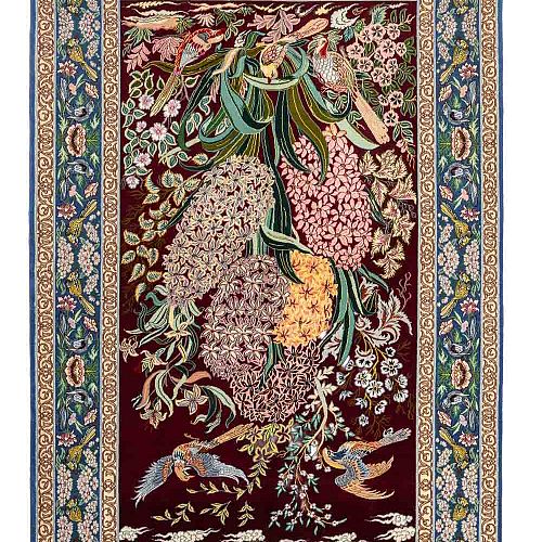 ΧΕΙΡΟΠΟΙΗΤΟ ΧΑΛΙ ESFAHAN ΠΕΡΣΙΚΟ ΕΠΙΤΟΙΧΙΟ 1,90X1,27 ΜΕ ΥΠΟΓΡΑΦΗ HOSSEIN NASIR ΣΥΛΛΕΚΤΙΚΟ