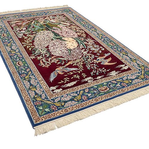 ΧΕΙΡΟΠΟΙΗΤΟ ΧΑΛΙ ESFAHAN ΠΕΡΣΙΚΟ ΕΠΙΤΟΙΧΙΟ 1,90X1,27 ΜΕ ΥΠΟΓΡΑΦΗ HOSSEIN NASIR ΣΥΛΛΕΚΤΙΚΟ