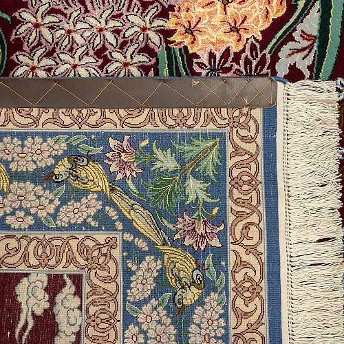 ΧΕΙΡΟΠΟΙΗΤΟ ΧΑΛΙ ESFAHAN ΠΕΡΣΙΚΟ ΕΠΙΤΟΙΧΙΟ 1,90X1,27 ΜΕ ΥΠΟΓΡΑΦΗ HOSSEIN NASIR ΣΥΛΛΕΚΤΙΚΟ