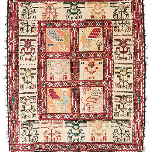 HANDMADE PERSIAN KILIM WOOL-SILK 0,97x0,80 SPECIAL