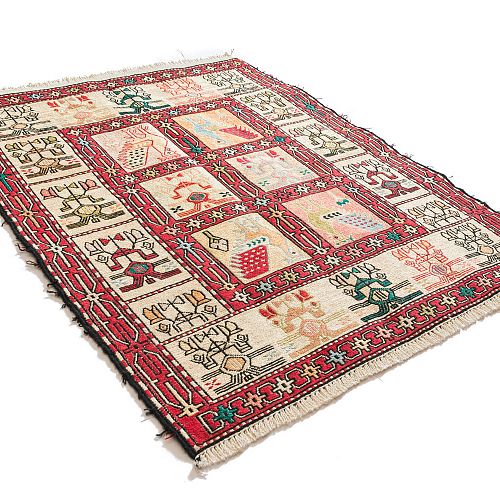 HANDMADE PERSIAN KILIM WOOL-SILK 0,97x0,80 SPECIAL