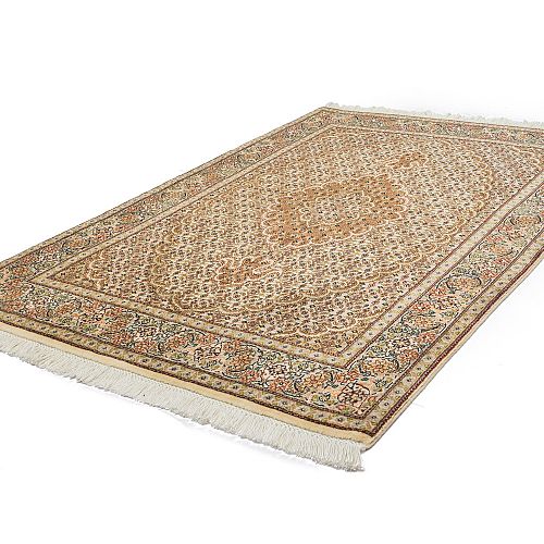 HANDMADE CARPET TABRIZ-MAHI WOOL-SILK 1,45x1,00