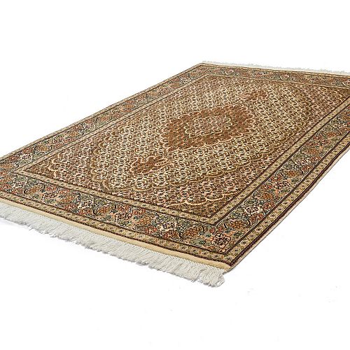 HANDMADE CARPET TABRIZ-MAHI WOOL-SILK 1,45x1,00