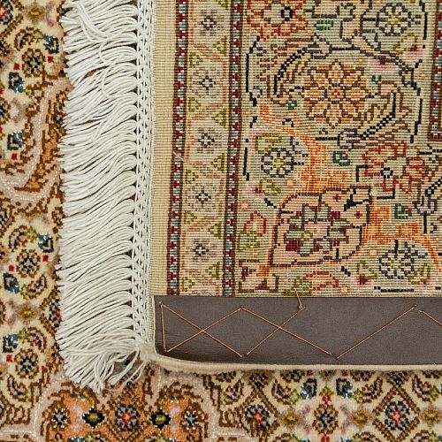 HANDMADE CARPET TABRIZ-MAHI WOOL-SILK 1,45x1,00