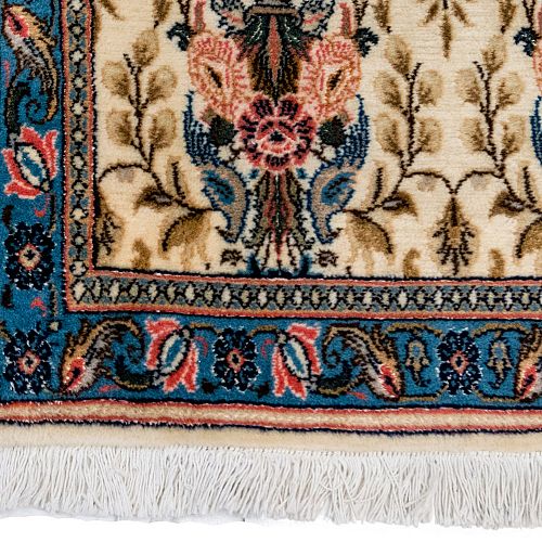 HANDMADE CARPET SAROUGH WOOL-SILK 3,36x0,67