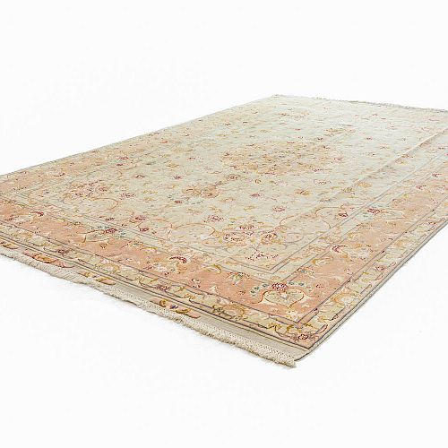 HANDMADE PERSIAN TABRIZ 60 RAJ WOOL-SILK 3,09x2,00 BY OLIJAH