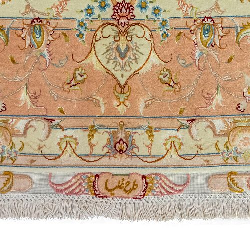 HANDMADE PERSIAN TABRIZ 60 RAJ WOOL-SILK 3,09x2,00 BY OLIJAH