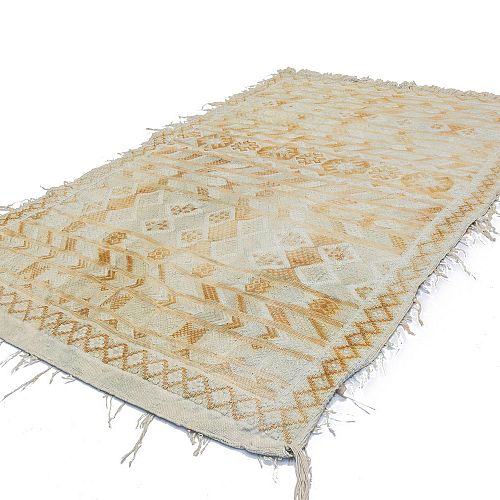 HANDMADE MAROCCIAN KILIM SILK ANTIQUE 1,42x0,95