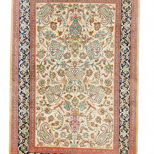 HANDMADE CARPET GOM SILK 1,50X1,00 SIGNED BY KATHADAI