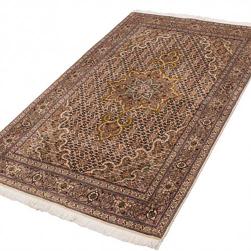 HANDMADE CARPET TABRIZ WOOL-SILK 1,34X0,80