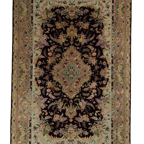 HANDMADE PERSIAN TABRIZ 70 RAJ WOOL-SILK 2,92X1,77 COLLECTIVE (SET OF 2 PIECES)
