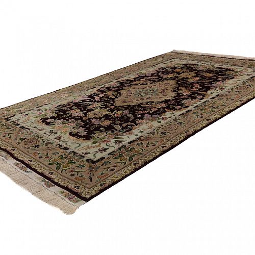 HANDMADE PERSIAN TABRIZ 70 RAJ WOOL-SILK 2,92X1,77 COLLECTIVE (SET OF 2 PIECES)