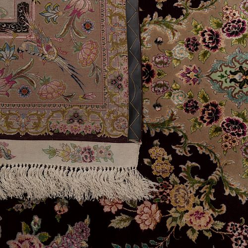 HANDMADE PERSIAN TABRIZ 70 RAJ WOOL-SILK 2,92X1,77 COLLECTIVE (SET OF 2 PIECES)