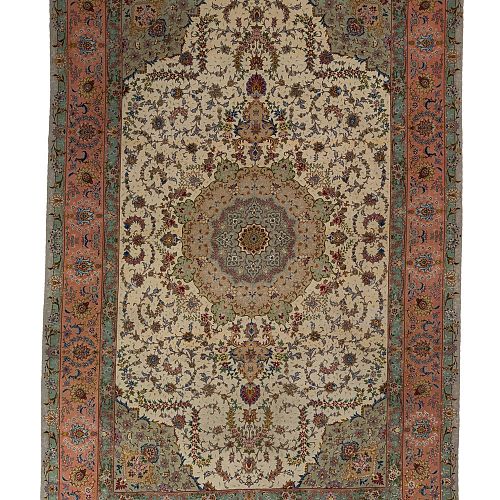 HANDMADE CARPET TABRIZ 60 RAJ WOOL-SILK 3,15X2,00 COLLECTIVE (SET OF 2 PIECES)