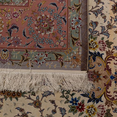 HANDMADE PERSIAN TABRIZ 60 RAJ WOOL-SILK 3,15X2,00 COLLECTIVE (SET OF 2 PIECES)