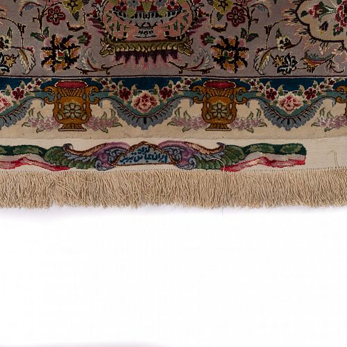 ΧΕΙΡ.ΧΑΛΙ TABRIZ ΠΕΡΣΙΚΟ 60 RAJ ΜΑΛΛΙ-ΜΕΤΑΞΙ 3,00X2,00 ME YΠΟΓΡΑΦΗ ABASSI