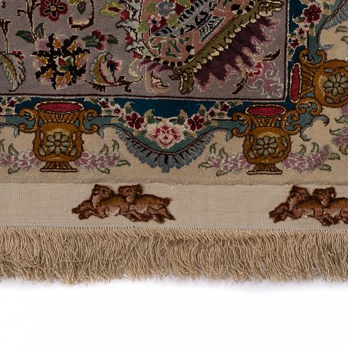 HANDMADE CARPET TABRIZ 60 RAJ WOOL-SILK 3,00X2,00SIGNED BY ABASSI