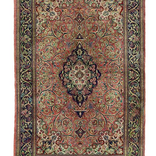 HANDMADE CARPET GOM SILK 1,23X0,77 SIGNED BY HOSSEINI