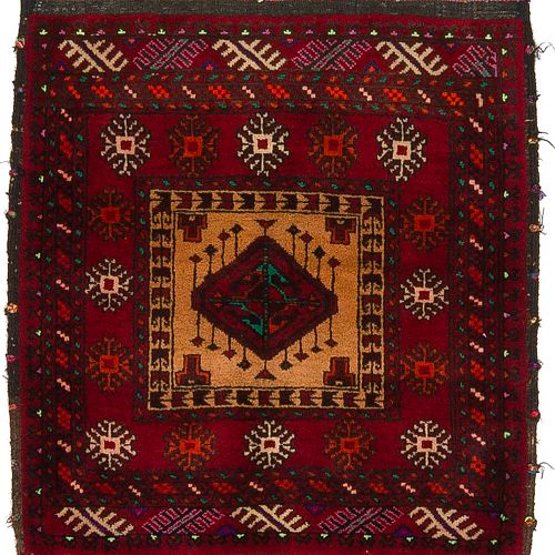 HANDMADE CARPET PERSIAN BALOCH ANTIQUE 0,72X0,69