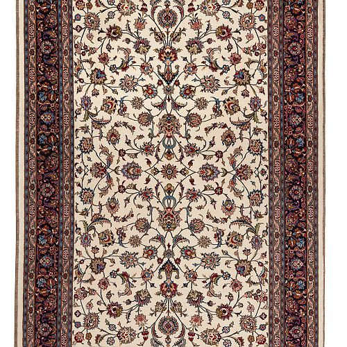 HANDMADE CARPET PERSIAN MASHHAD 2,99X1,95 WITH SILK WARP