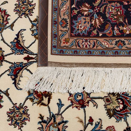 HANDMADE CARPET PERSIAN MASHHAD 2,99X1,95 WITH SILK WARP