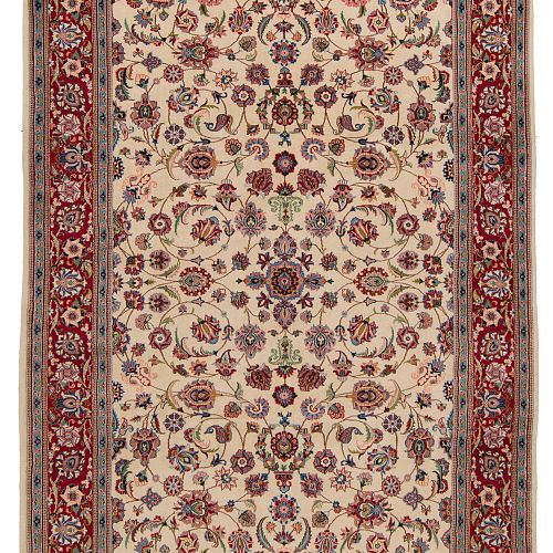 HANDMADE PERSIAN MASHHAD CARPET WOOL-SILK 2,87X1,97